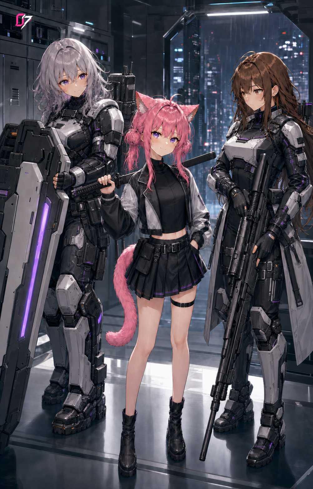 Hikari, Rikka, and Kikyou of Hanakage Unit